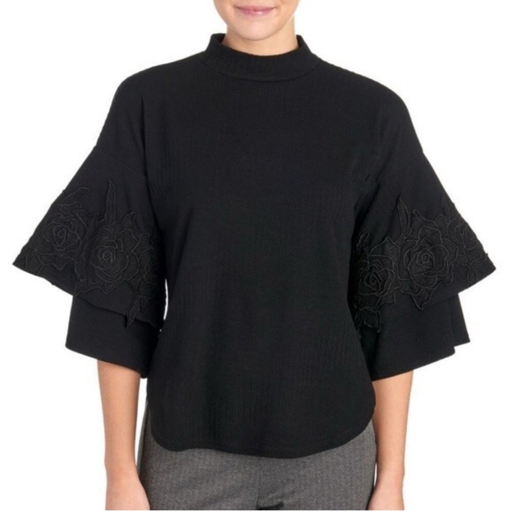 Lumie,Elegant Black Women's Top